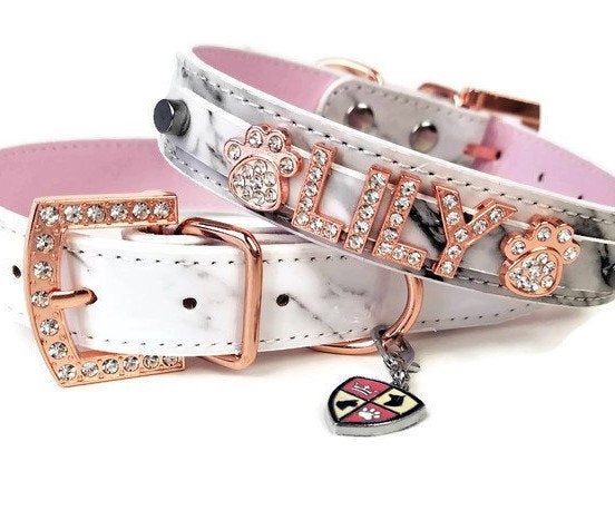 Collar Rose Gold Luxe Marble – House Of FurBaby