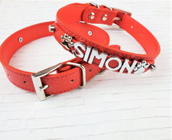 Red Personalized Dog Collar