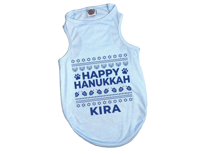 Personalized Happy Hanukkah Dog Shirt