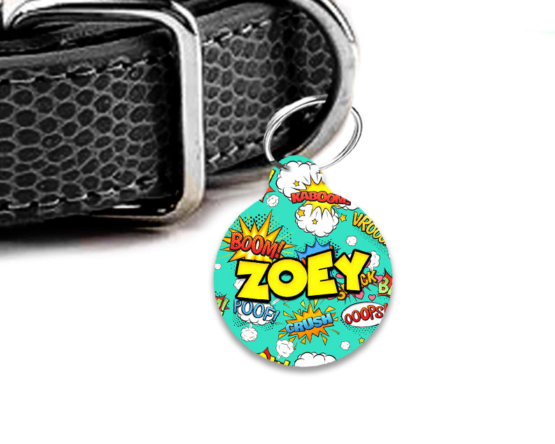 Pet ID Tag | Boom Pow Superhero