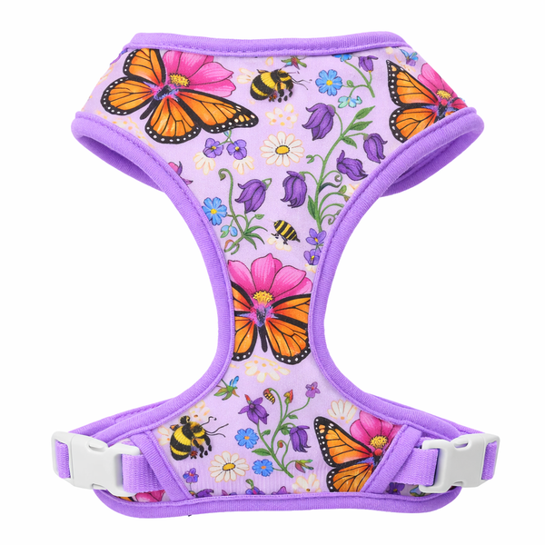 Butterfly Bloom Dog Harness | Garden Print Adjustable Pet Harness