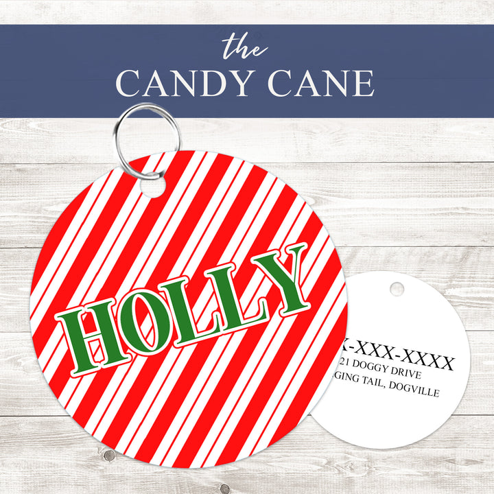 Pet ID Tag | Candy Cane
