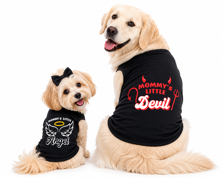 Halloween Dog Shirt | Mommy's Little Angel & Devil