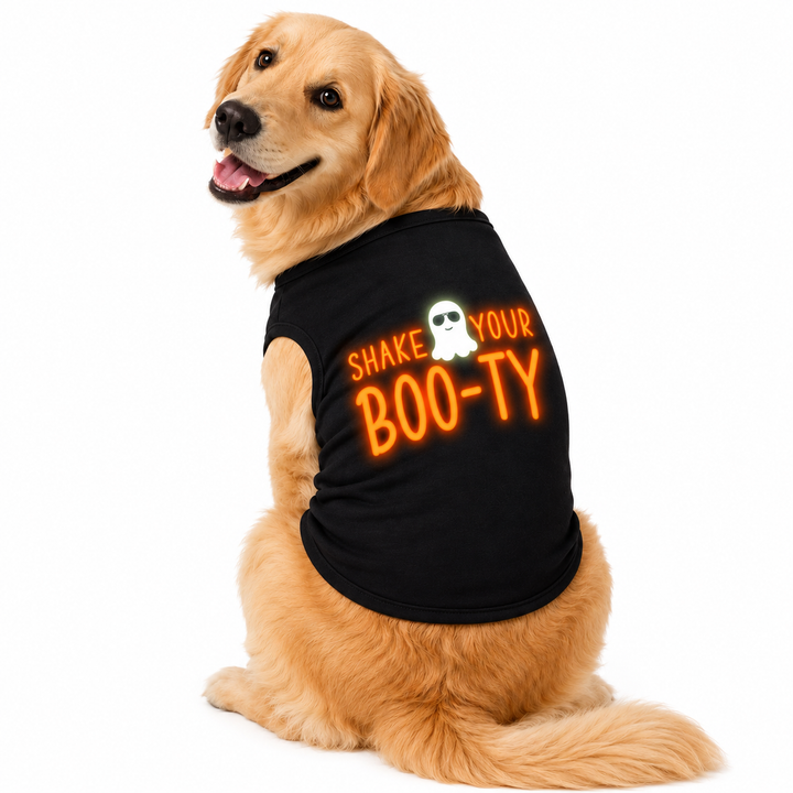 Glow In The Dark Halloween Dog Shirt | Shake Your Boo-ty!