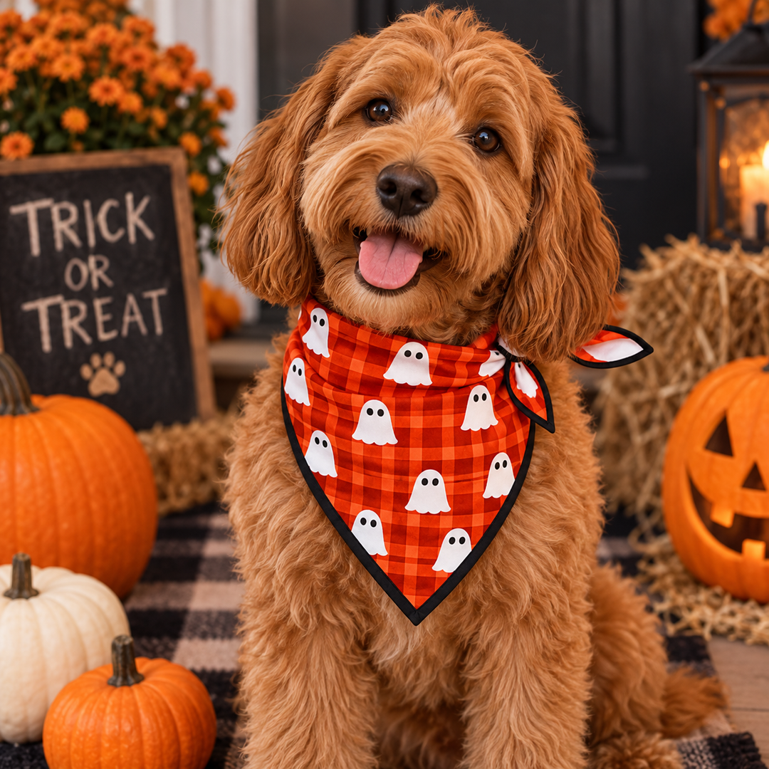 Dog Bandana | Cooling Mesh Ghostly Gingham Bandana