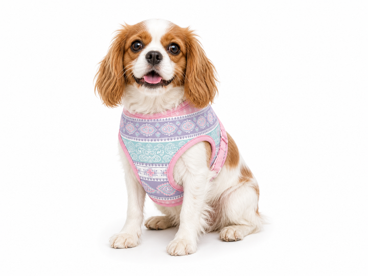 Pastel Paisley Dog Harness | Adjustable Pet Harness