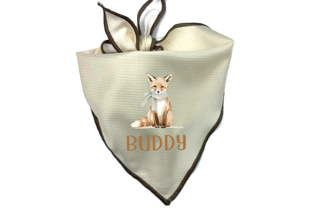 Holiday Dog Bandana | Personalized Winter Fox