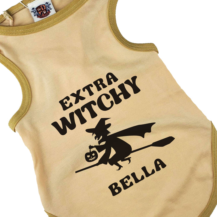 Halloween Dog Shirt | Personalized  Extra Witchy