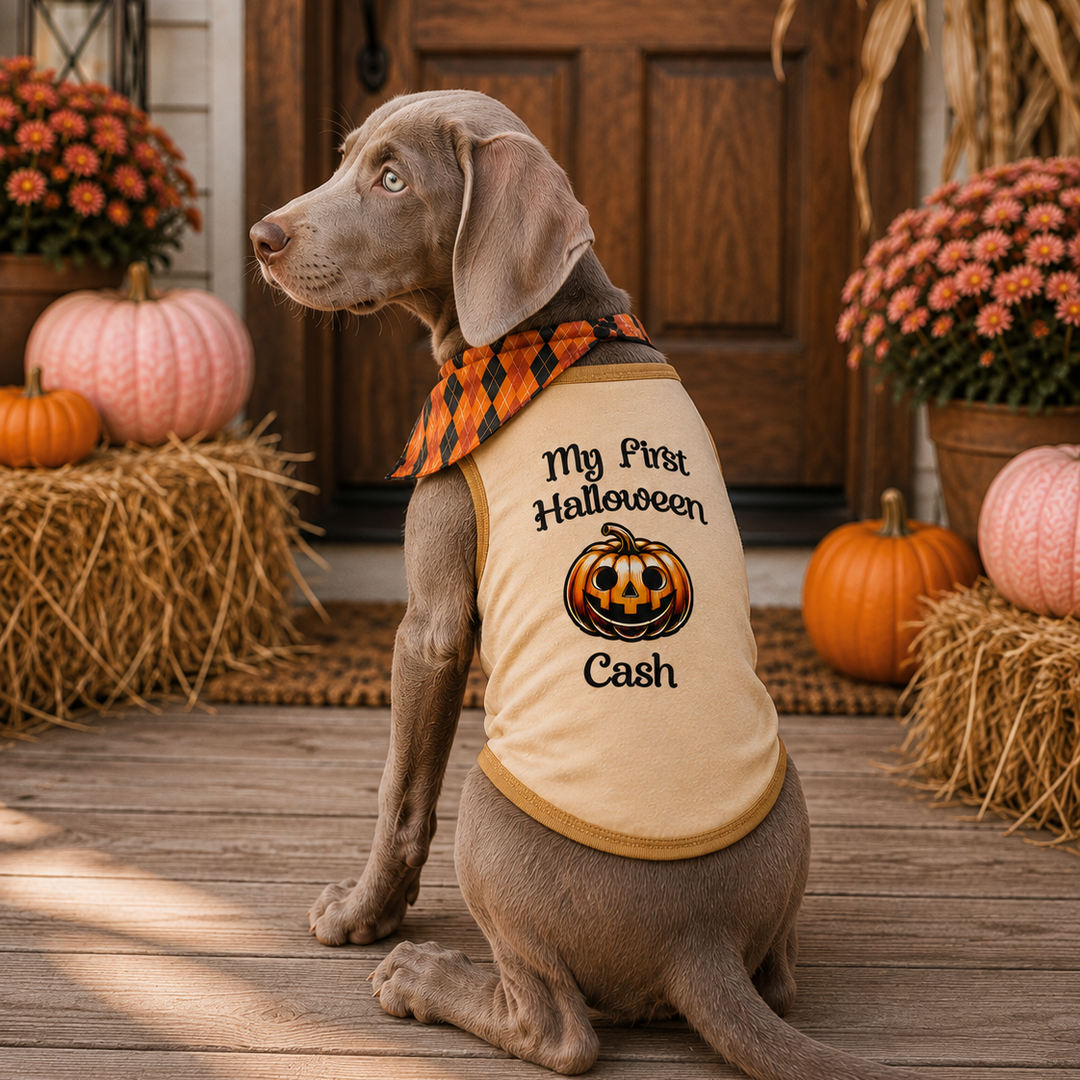 My First Halloween Personalized Tee and optional bandana