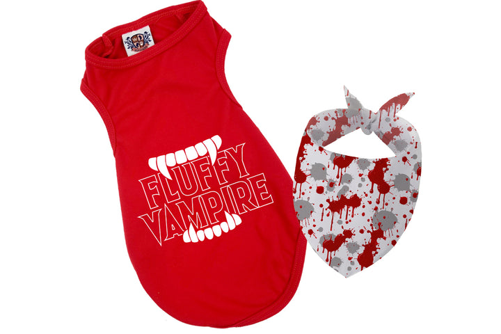 Halloween Dog Bandana Costume | Fluffy Vampire