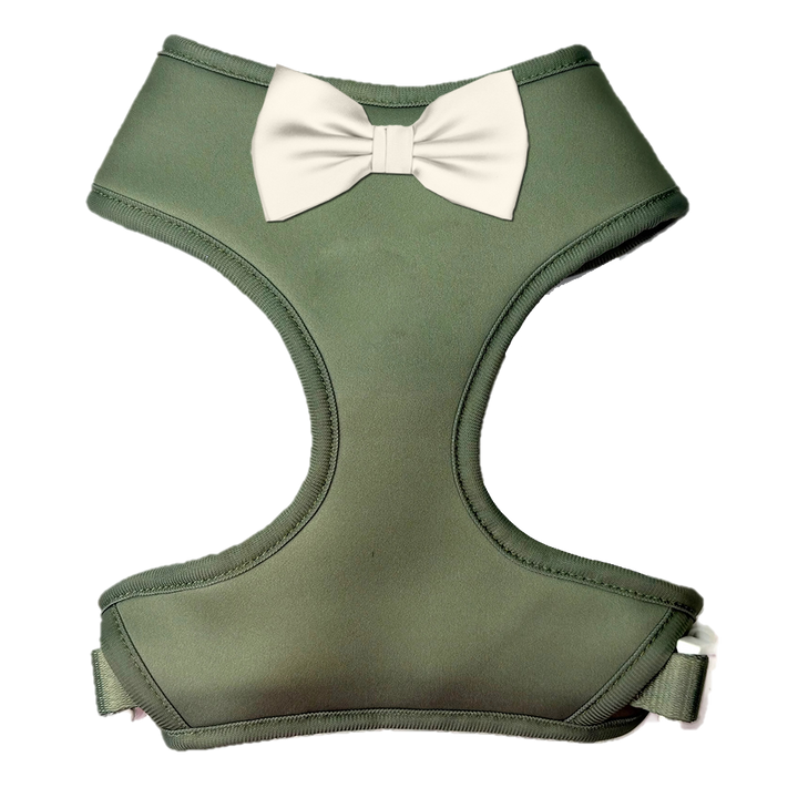Satin Sage Bowtie Harness- 15 Bow Color Options