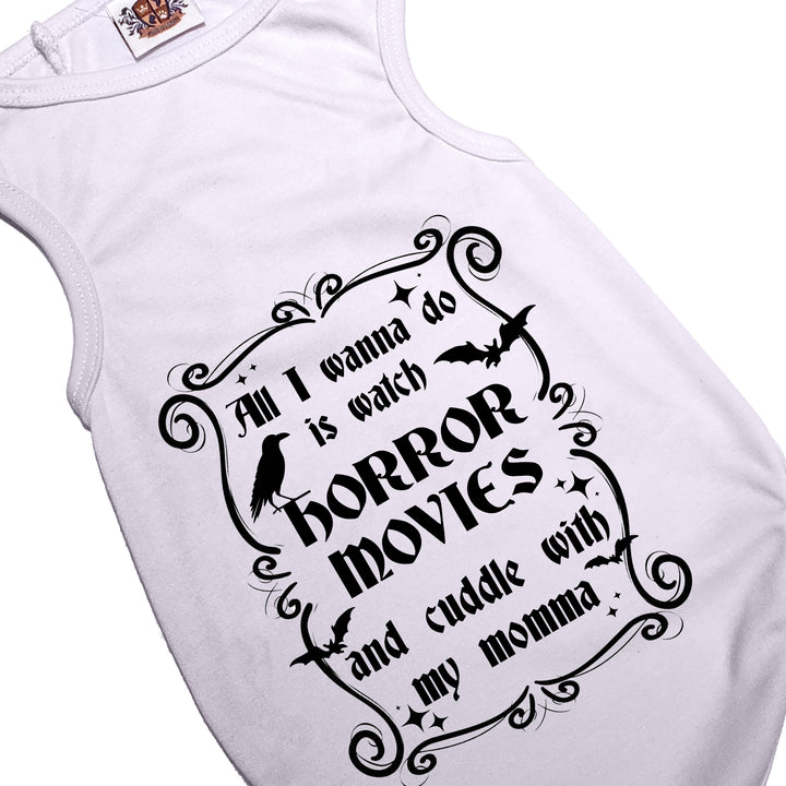 Halloween Dog Shirt | All I Wanna Do Is Cuddle & Watch Horror Movies