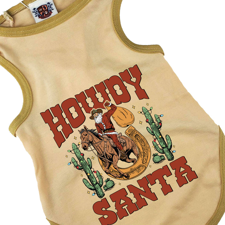 Christmas Dog Tee & Bandana Combo |  Howdy Santa