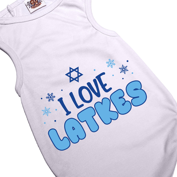 I Love Latkes Hanukkah Pet Tee
