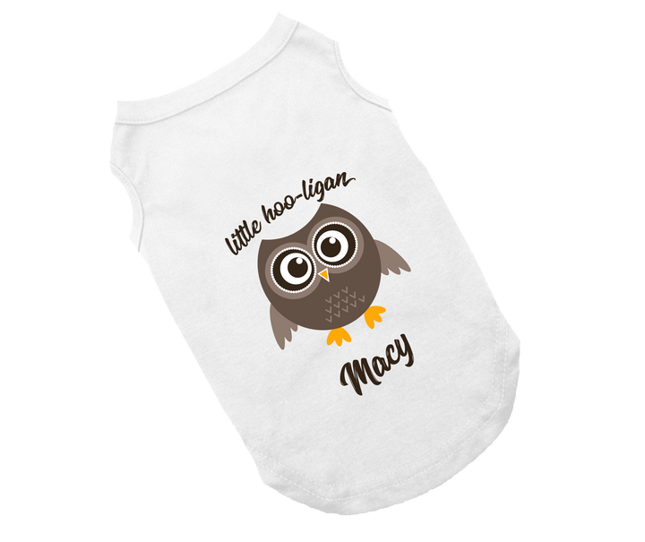 Halloween Dog Shirt | Personalized  Little Hoo-ligan