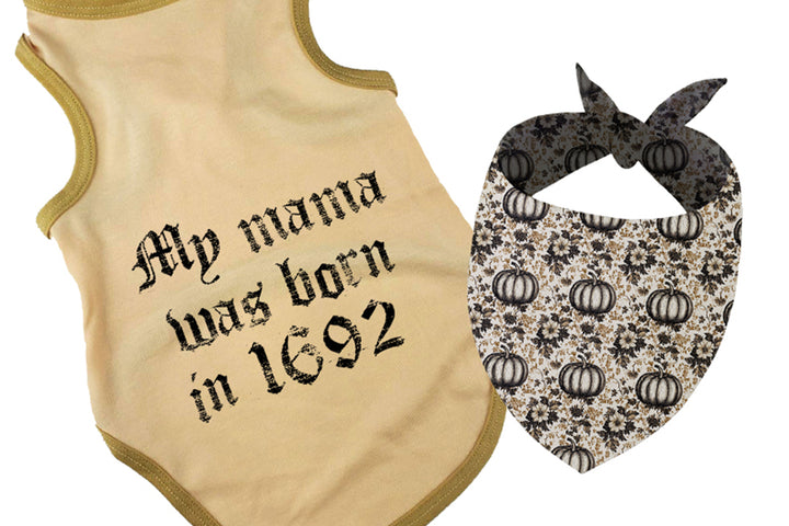 Halloween Dog Bandana Costume | My Momma Was Born In 1692