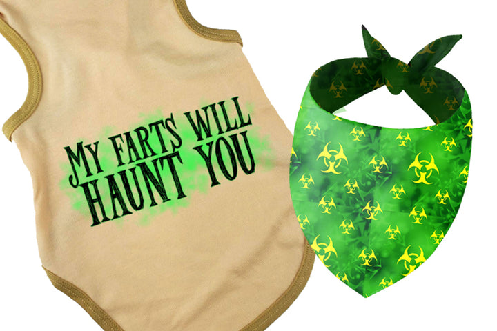 Halloween Dog Bandana Costume | My Farts Will Haunt You