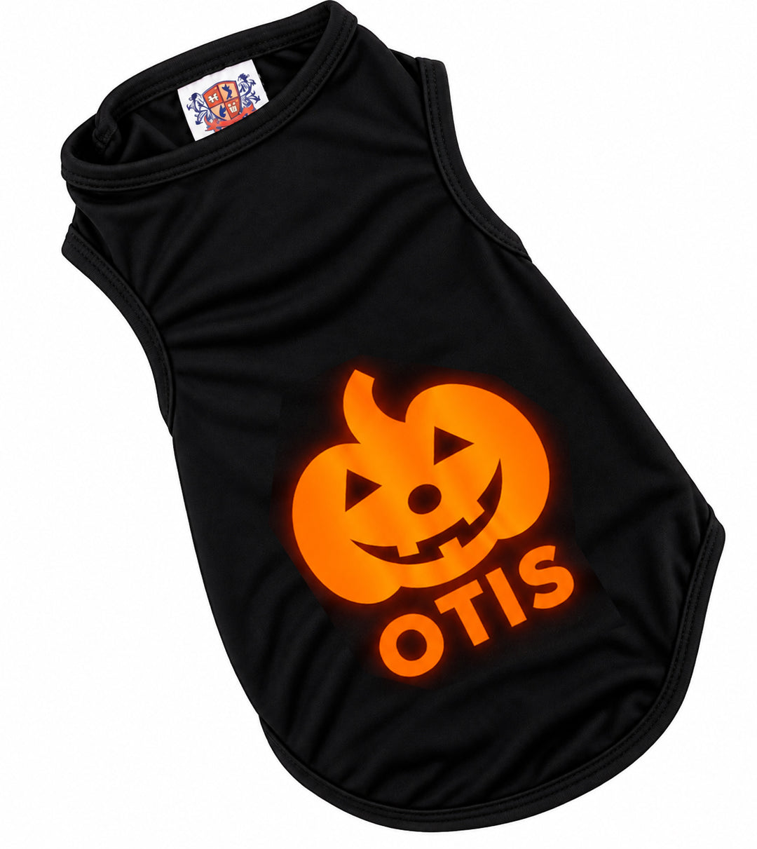 Orange Glow-in-the-Dark Jack-O’-Lantern Pet Tee