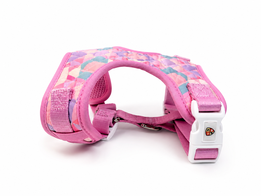 Low Country Dog Harness | Pastel Print Adjustable Pet Harness