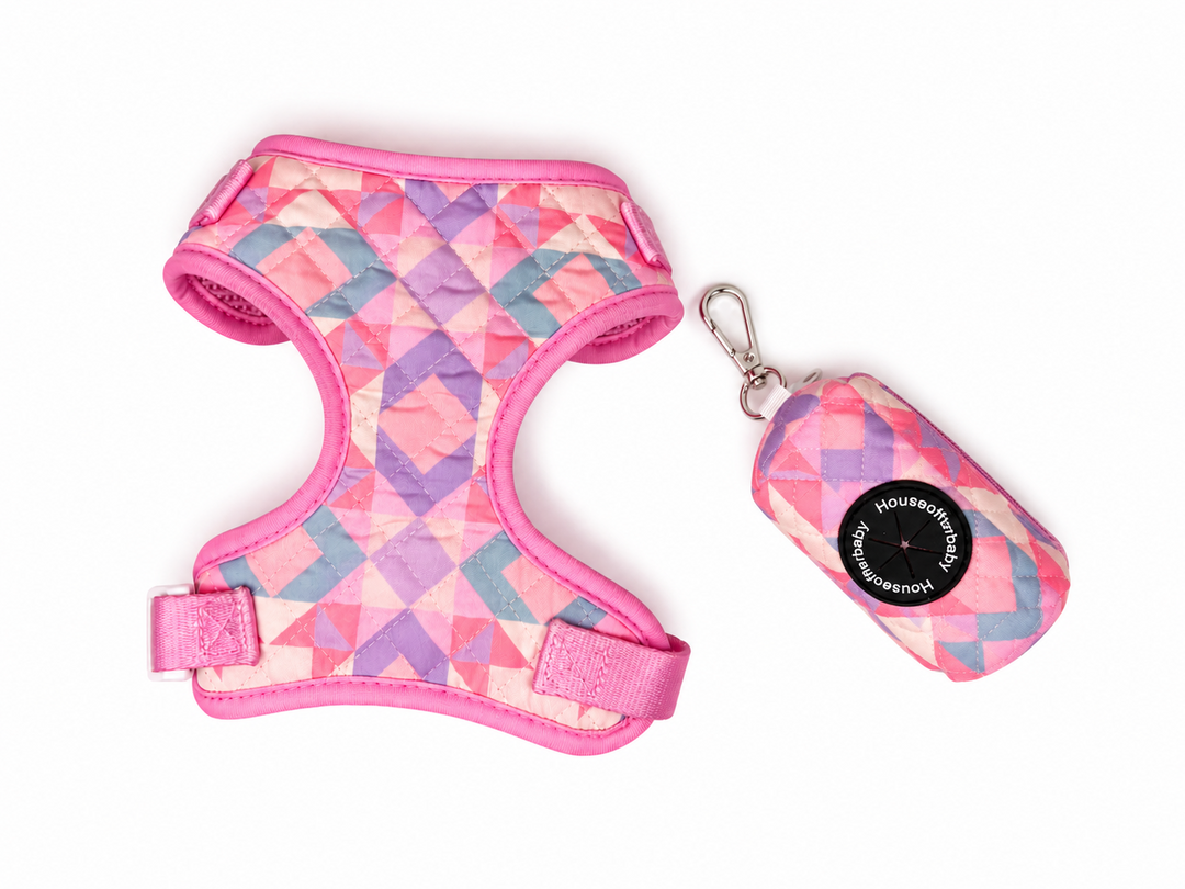 Low Country Dog Harness | Pastel Print Adjustable Pet Harness
