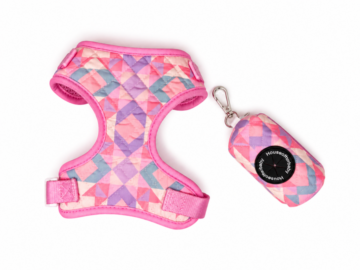 Low Country Dog Harness | Pastel Print Adjustable Pet Harness