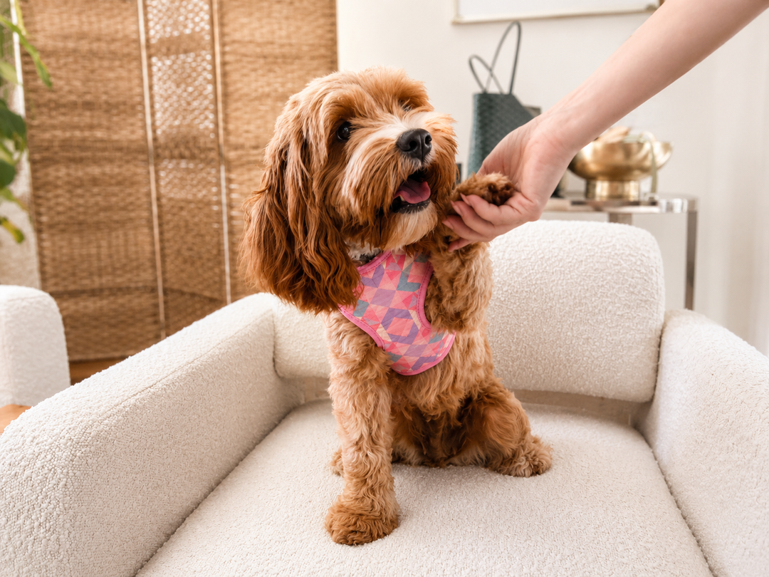 Low Country Dog Harness | Pastel Print Adjustable Pet Harness