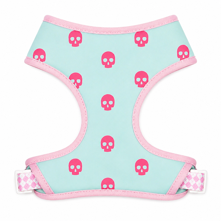 Prissy Pink Skulls Personalized Harness