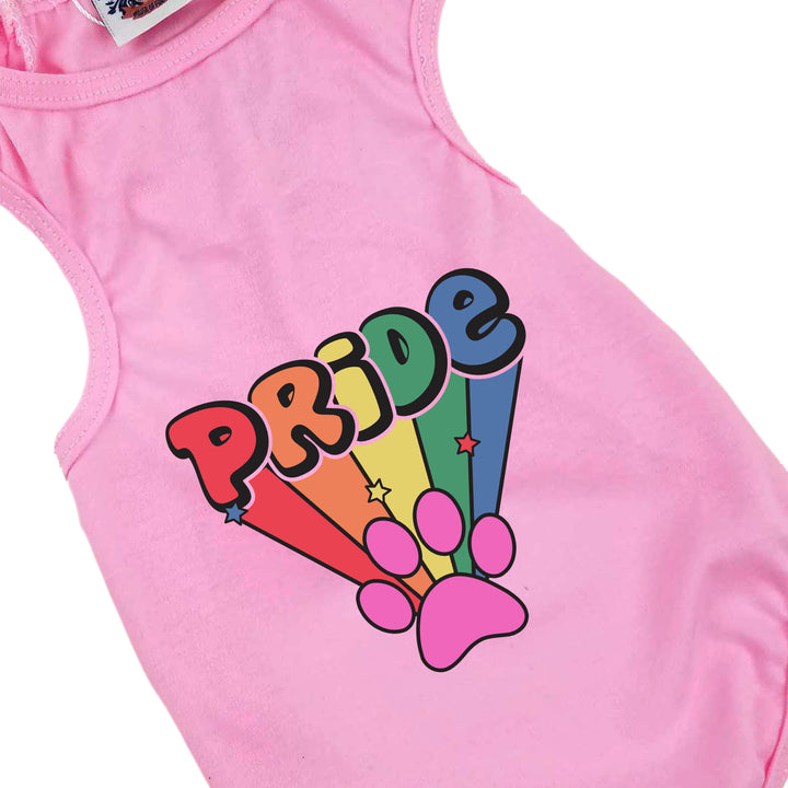 Retro Pride Paw Dog Tee