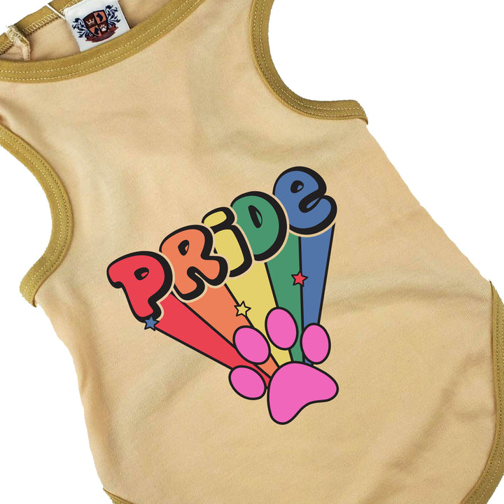 Retro Pride Paw Dog Tee