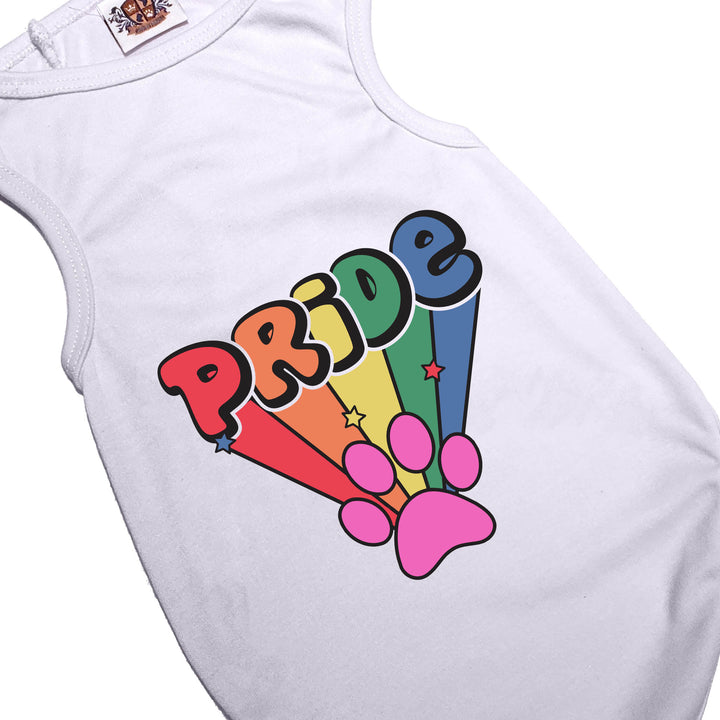 Retro Pride Paw Dog Tee