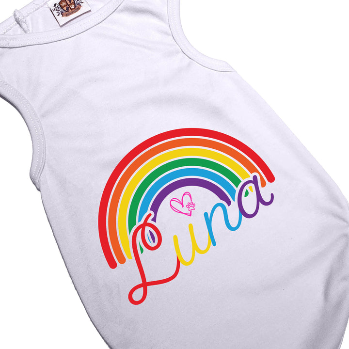 Personalized Rainbow Pride Dog Tee