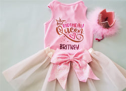 Birthday Queen Personalized Dog Outfit
