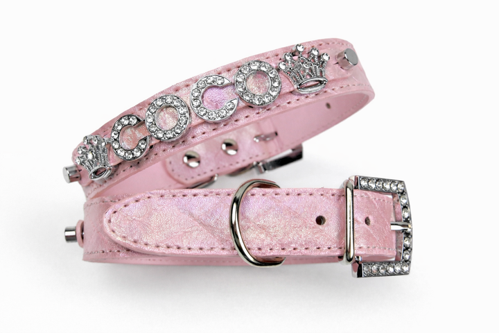 Quilted Iridescent pink collar