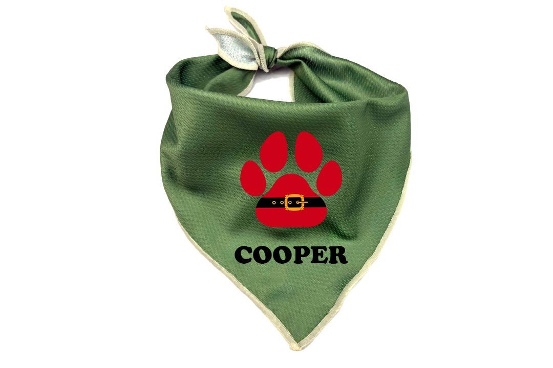 Holiday Dog Bandana | Personalized Santa Paws