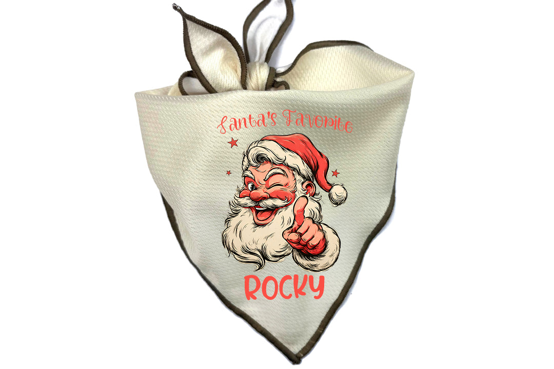Holiday Dog Bandana | Personalized Santa's Favorite