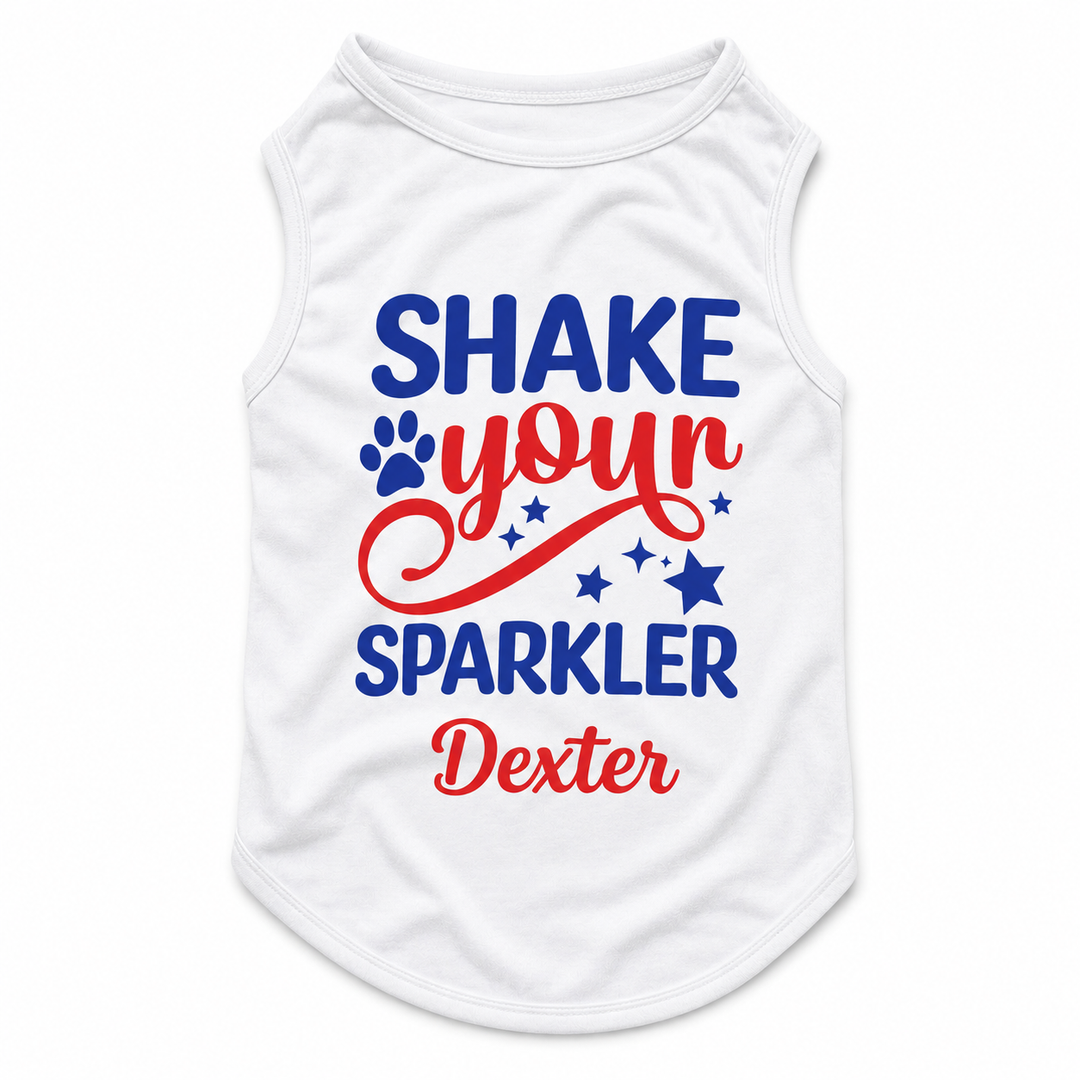 Dog Shirt | Personalized Shake Your Sparkler