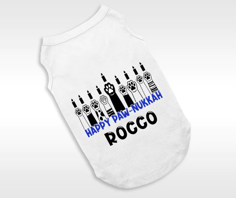 Holiday Dog Shirt | Happy Paw-nukkah