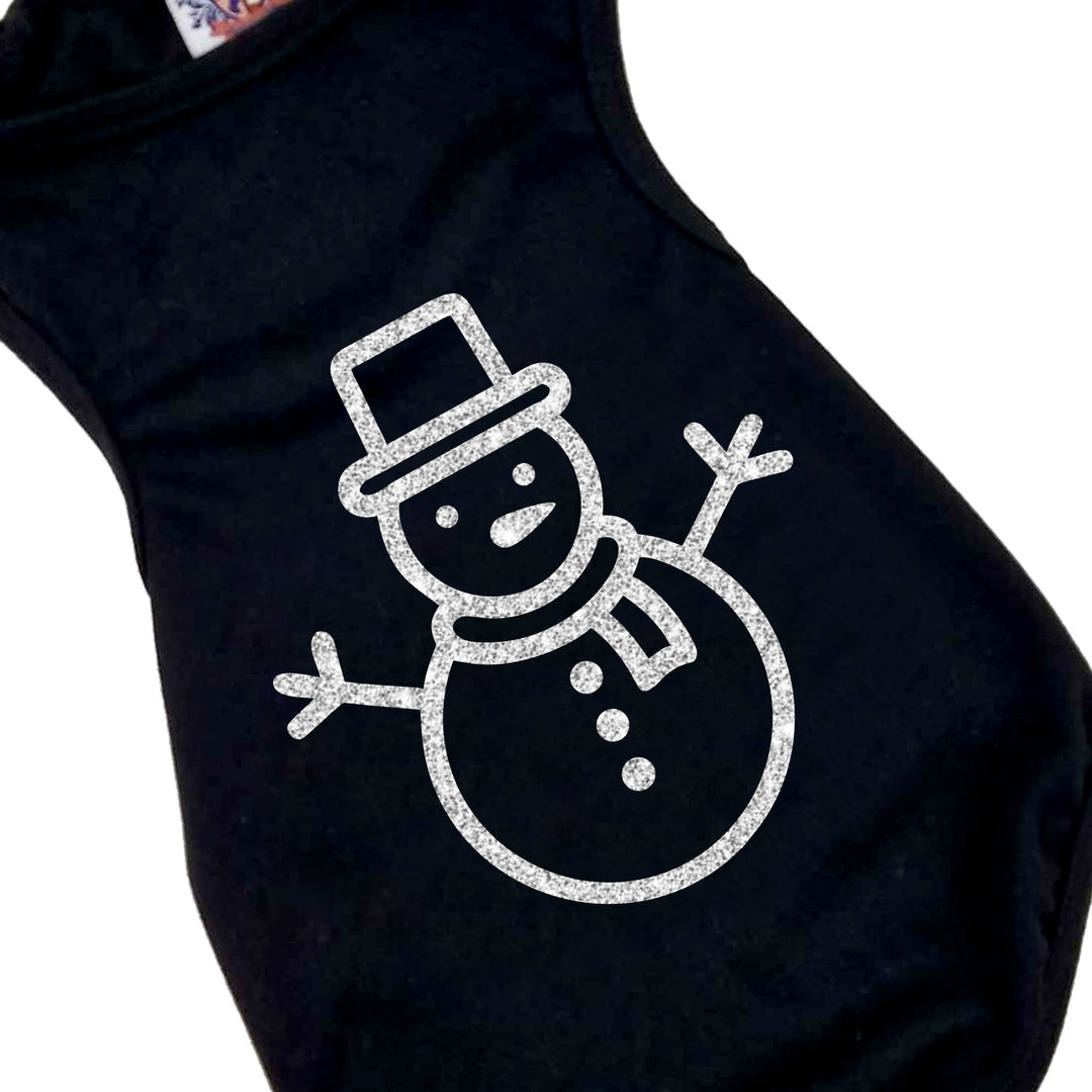 Silver Snowman Personalized Pet Tee