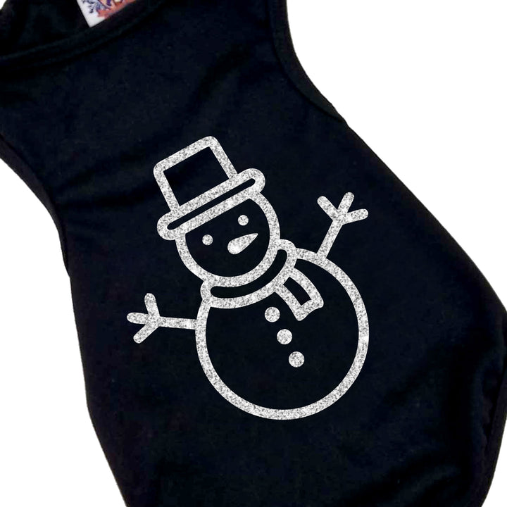 Silver Snowman Personalized Pet Tee