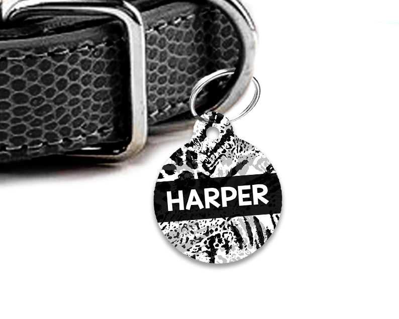 Pet ID Tag | Striped Zebra