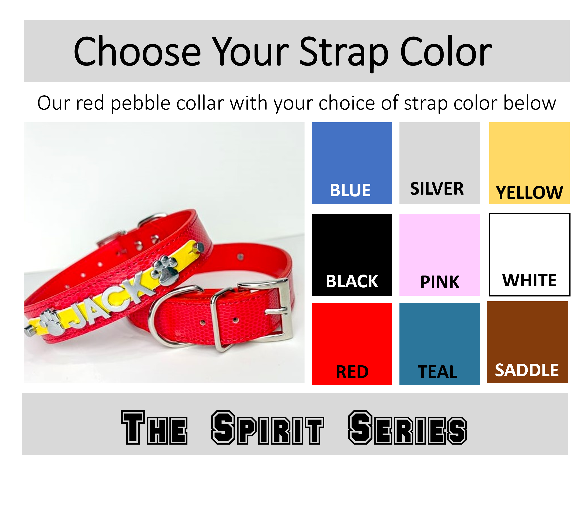 White Spirit Series Personalized Collar | 9 Color Options