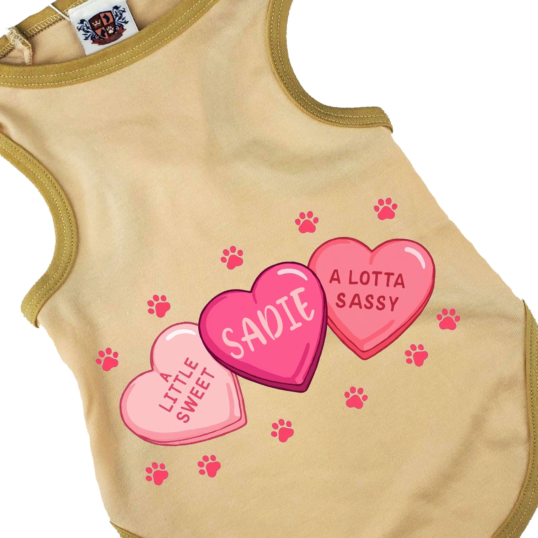 Dog Shirt | Sweet & Sassy Candy Hearts