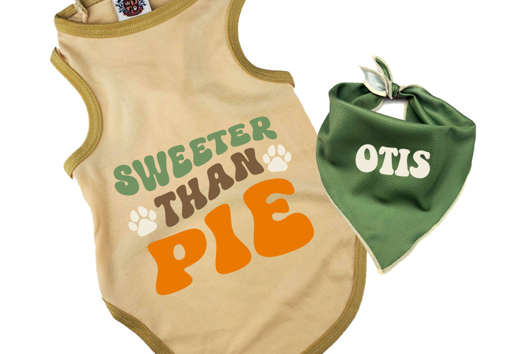 Thanksgiving Dog Tee & Bandana Combo | Sweeter Than Pie