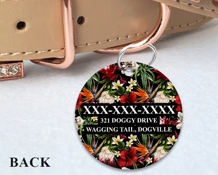 Pet ID Tag | Tropical Floral