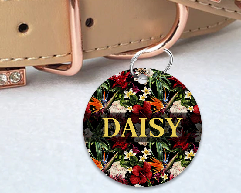 Pet ID Tag | Tropical Floral