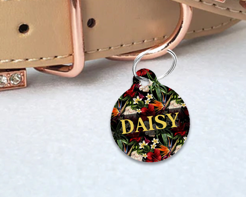 Pet ID Tag | Tropical Floral