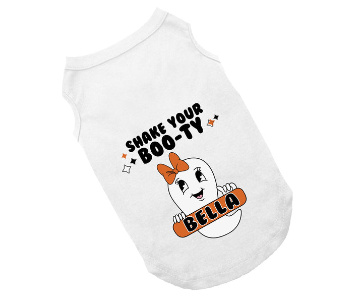 Halloween Dog Shirt | Personalized Shake Your Boo-ty Girl Ghost