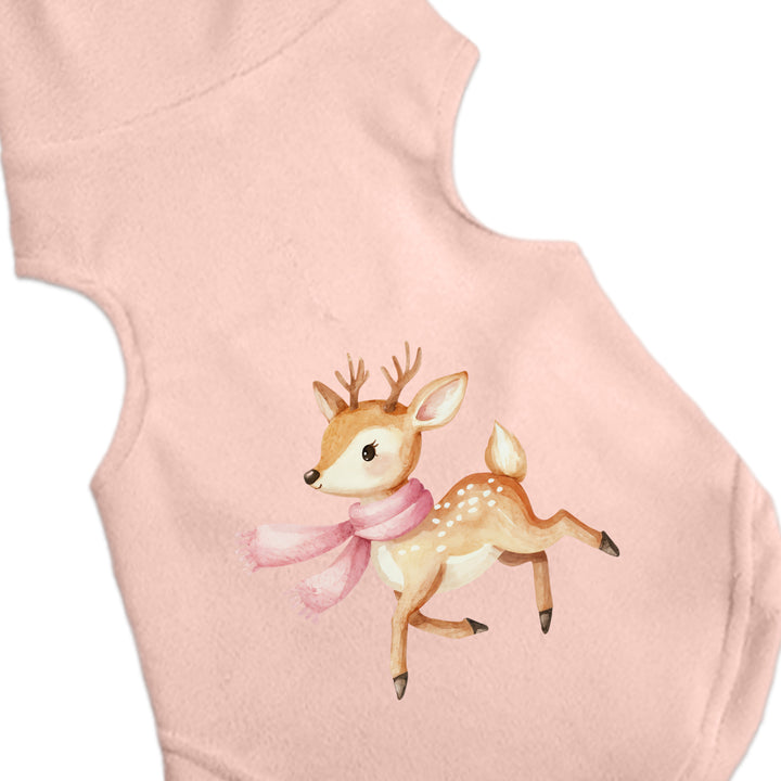 Winter Deer Pink Fleece