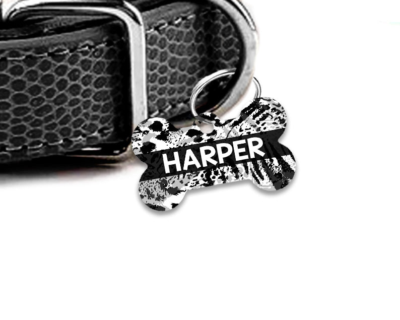 Pet ID Tag | Striped Zebra