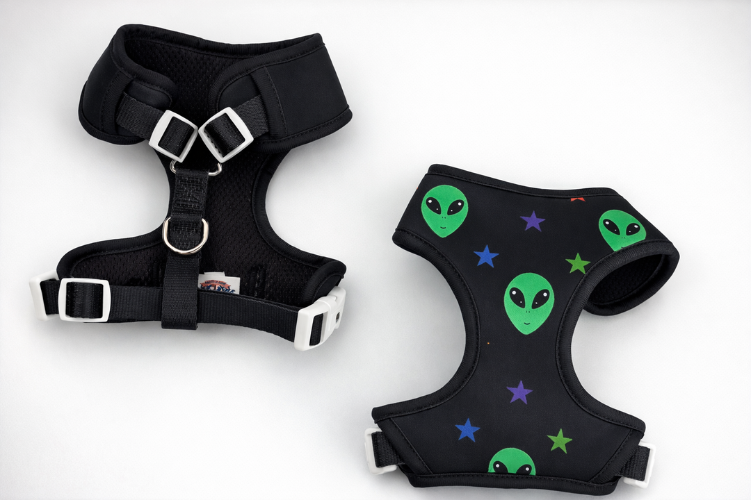 Beam Me Up Pup Dog Harness | Alien Print Adjustable Pet Harness